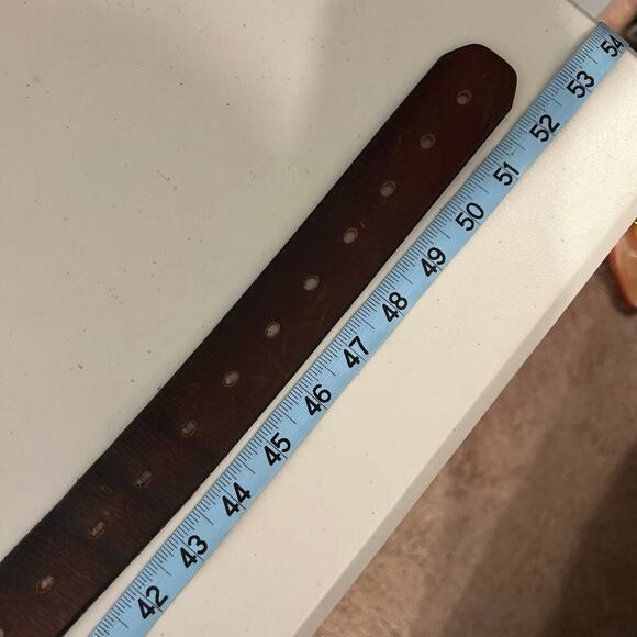 Levi's Brown Genuine Leather Free Size Single Notch Utility Belt Size XL Unisex - Picture 5 of 8